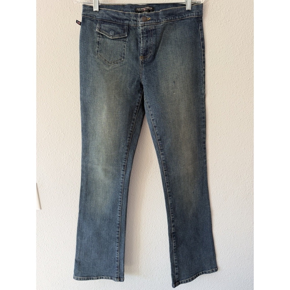 Vintage Polo Jeans Co Womens Bootcut Stretch Denim Front Coin Pocket 8 Blue